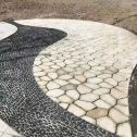永州 黄金麻冰裂纹地铺石工地铺装案例