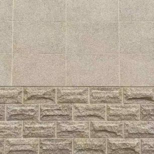 永州 黄金麻自然面蘑菇石配荔枝面干挂