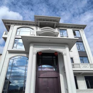 永州白麻别墅外墙干挂石材效果示例