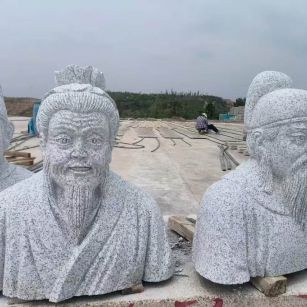 永州 白麻花岗岩石材人物立体雕刻