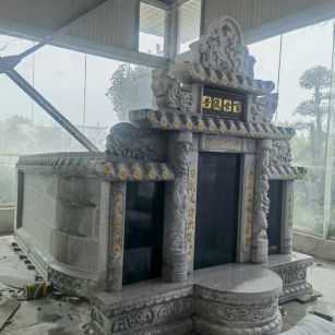 永州 芝麻白墓碑效果展示图