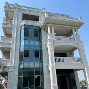 永州 白麻花岗岩别墅外墙干挂效果展示