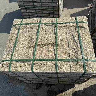 永州 黄金麻花岗岩石材自然面蘑菇石成品