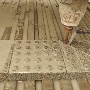 永州 芝麻白花岗岩石材盲人石、盲道石、盲点石