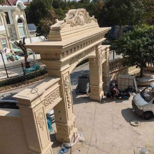 永州 黄金麻荔枝面花岗岩别墅门楼