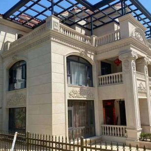 永州 黄金麻花岗岩荔枝面别墅外墙干挂