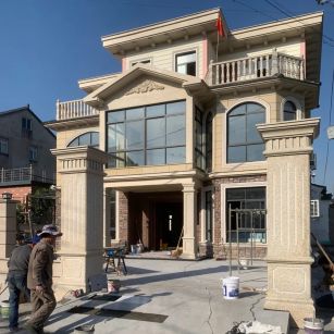 永州 黄金麻花岗岩荔枝面别墅外墙干挂私家专属