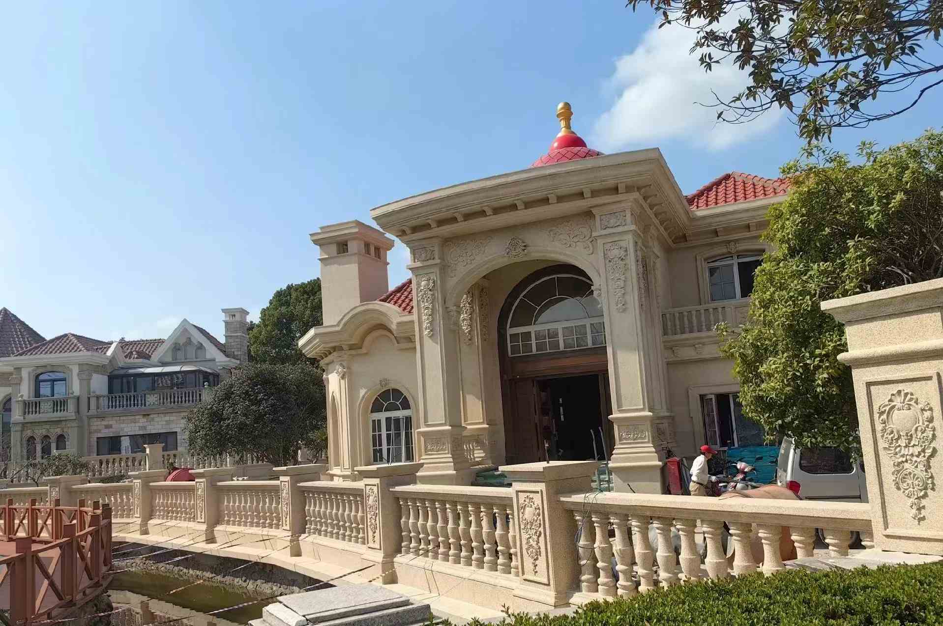 永州 黄金麻花岗岩欧式别墅