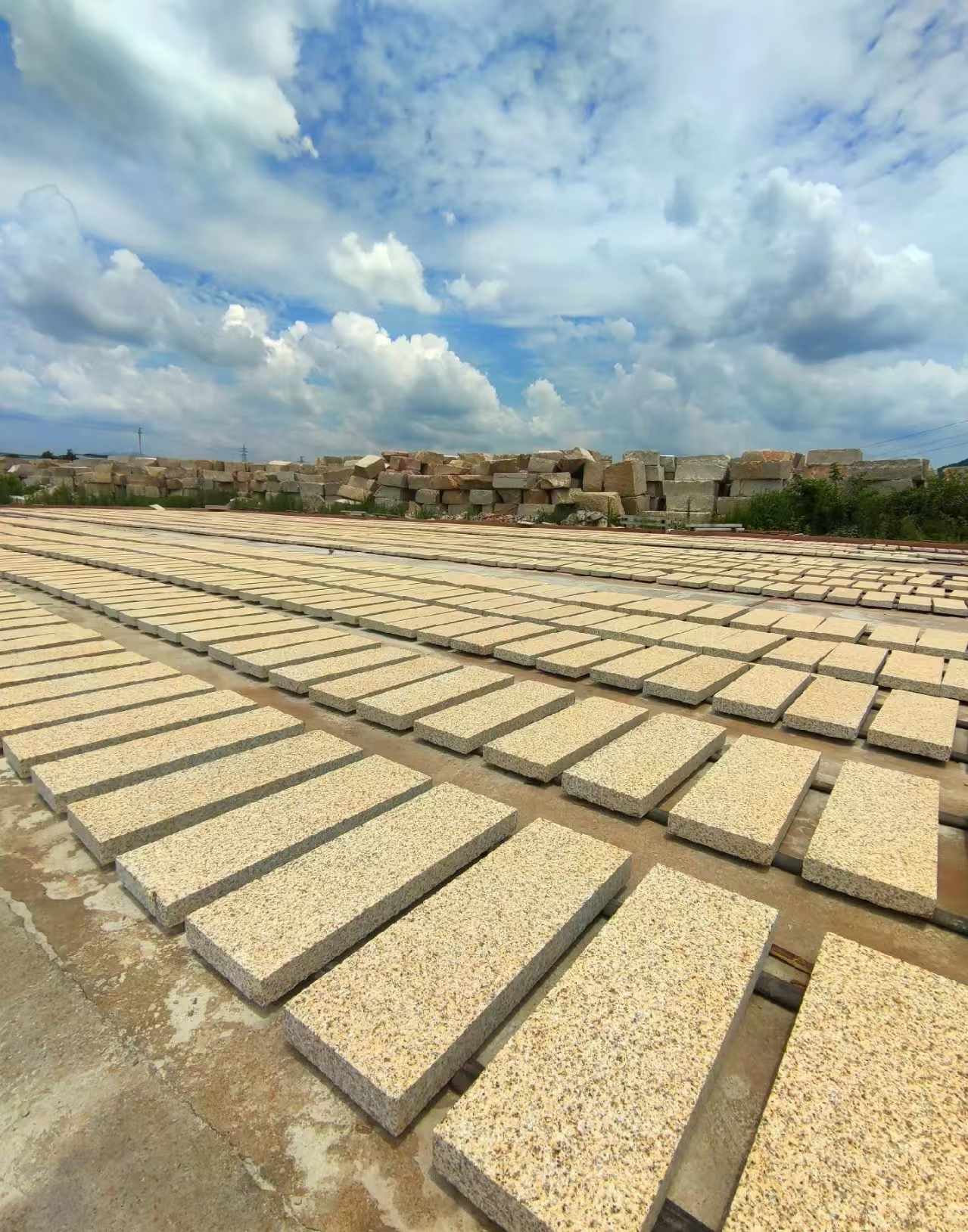 永州 黄金麻荔枝面花岗岩石材地铺石防护中