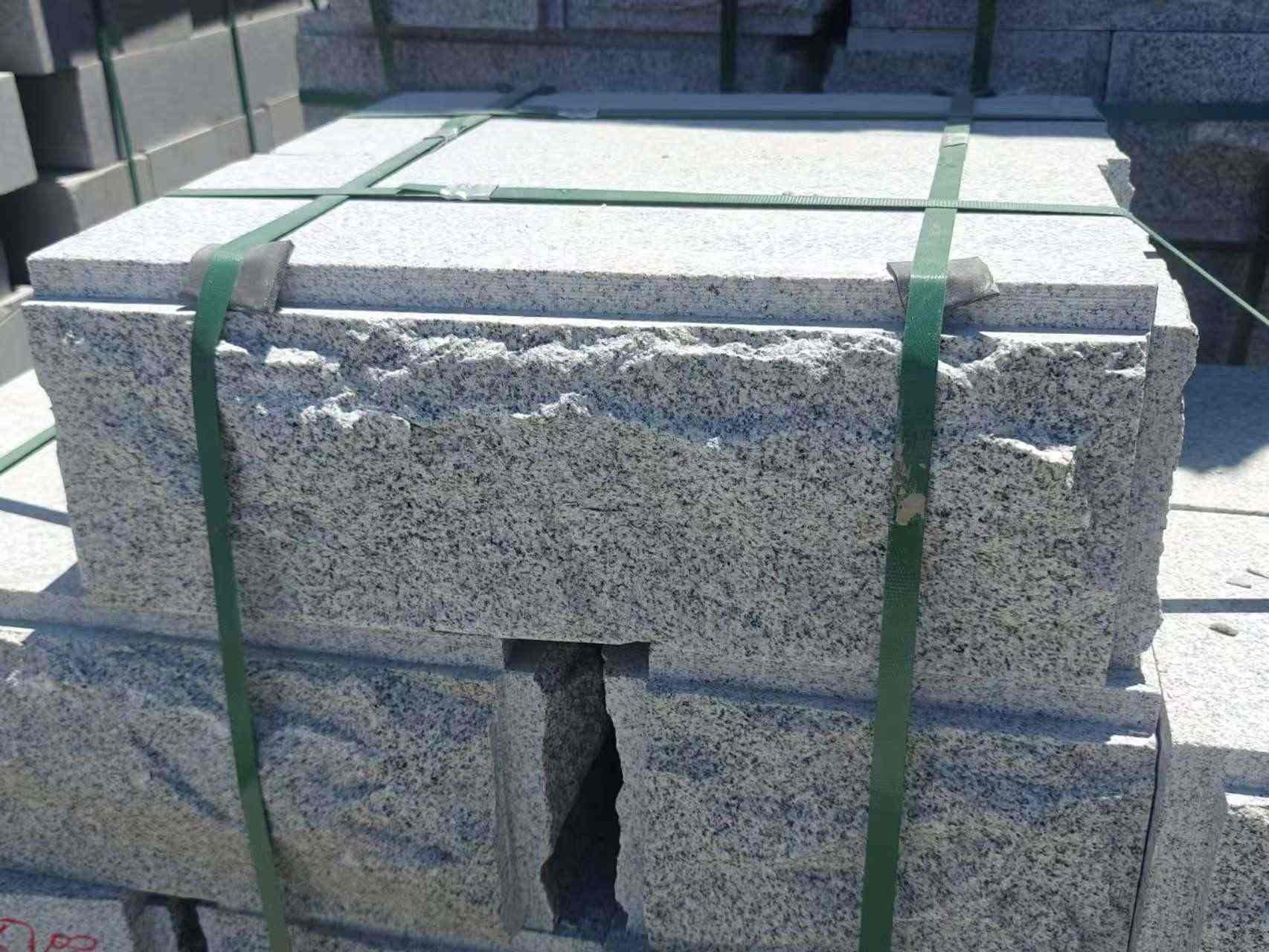 永州 芝麻白花岗岩自然面成品