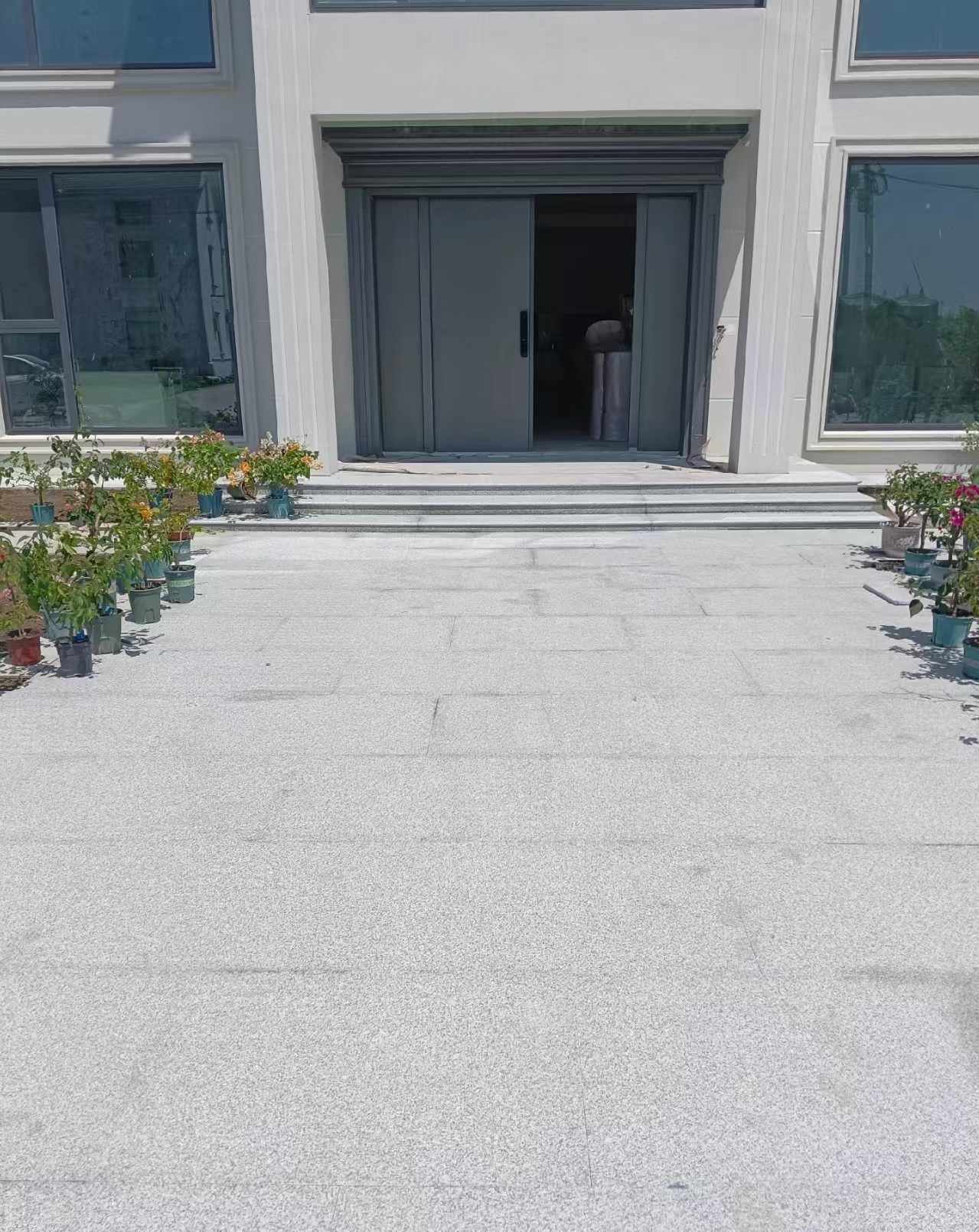 永州 芝麻白花岗岩地铺石地面铺装