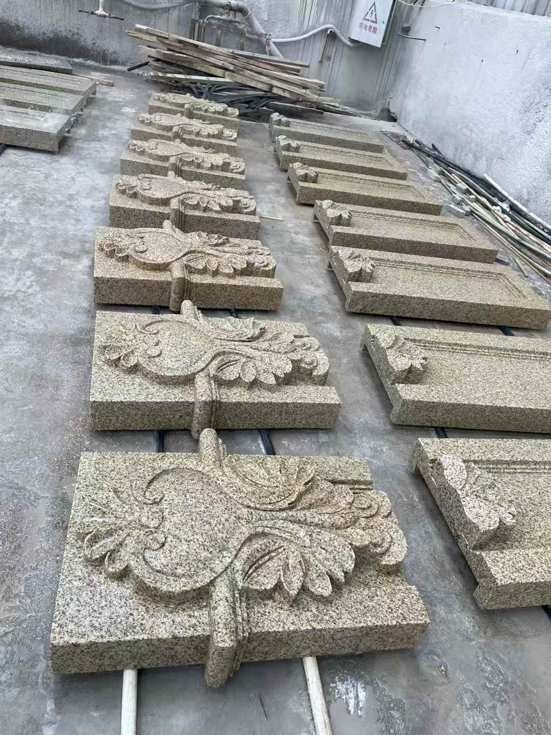 永州 黄金麻花岗岩别墅外墙雕刻板