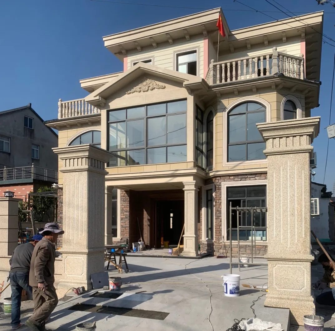 永州 黄金麻花岗岩荔枝面别墅外墙干挂私家专属