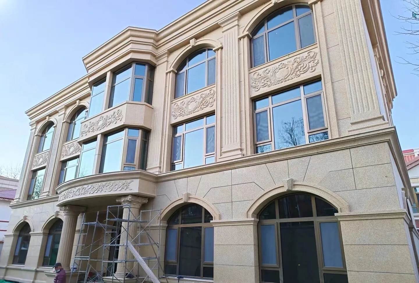 永州 黄金麻花岗岩别墅外墙干挂