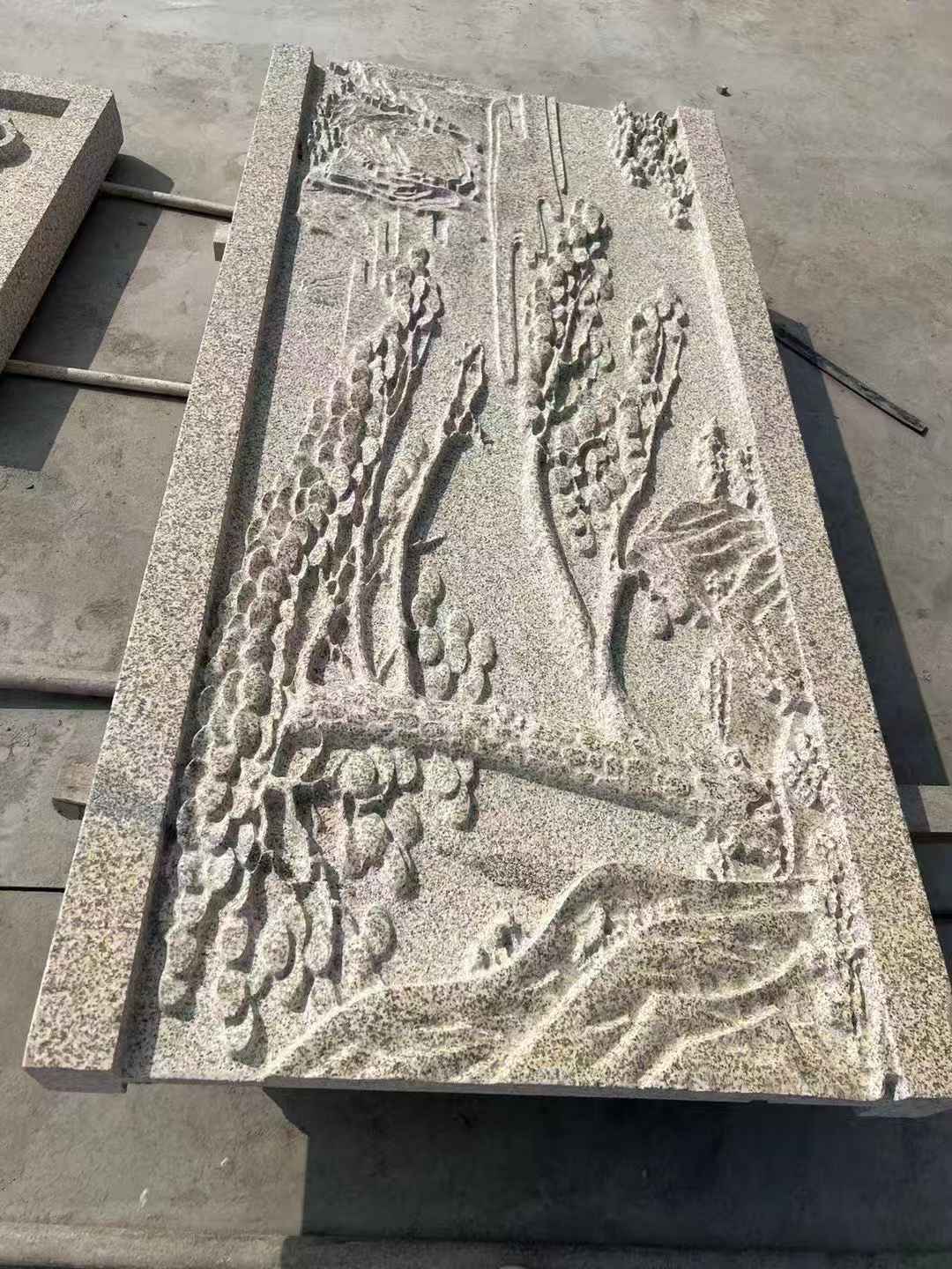 永州 黄金麻雕刻板浮雕迎客松