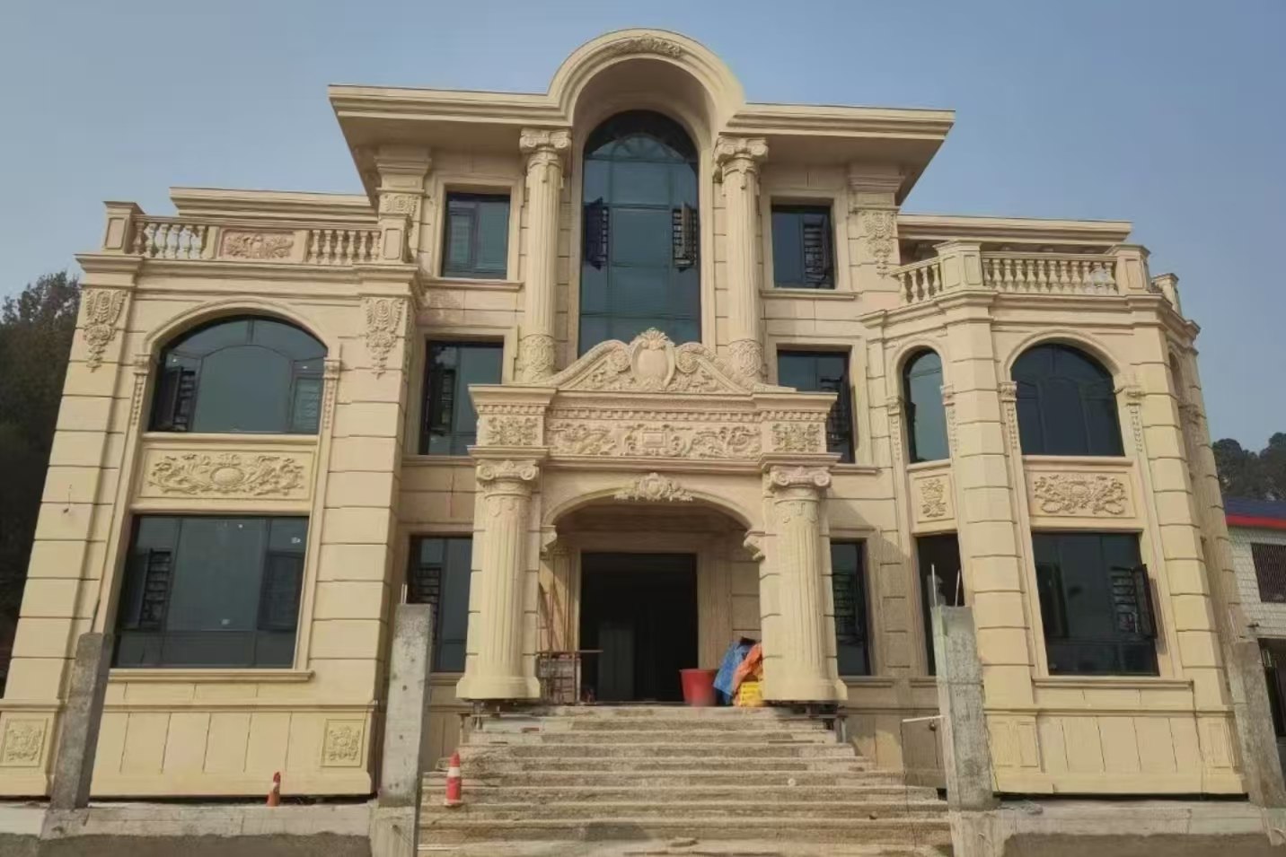 永州 黄金麻花岗岩别墅外墙干挂