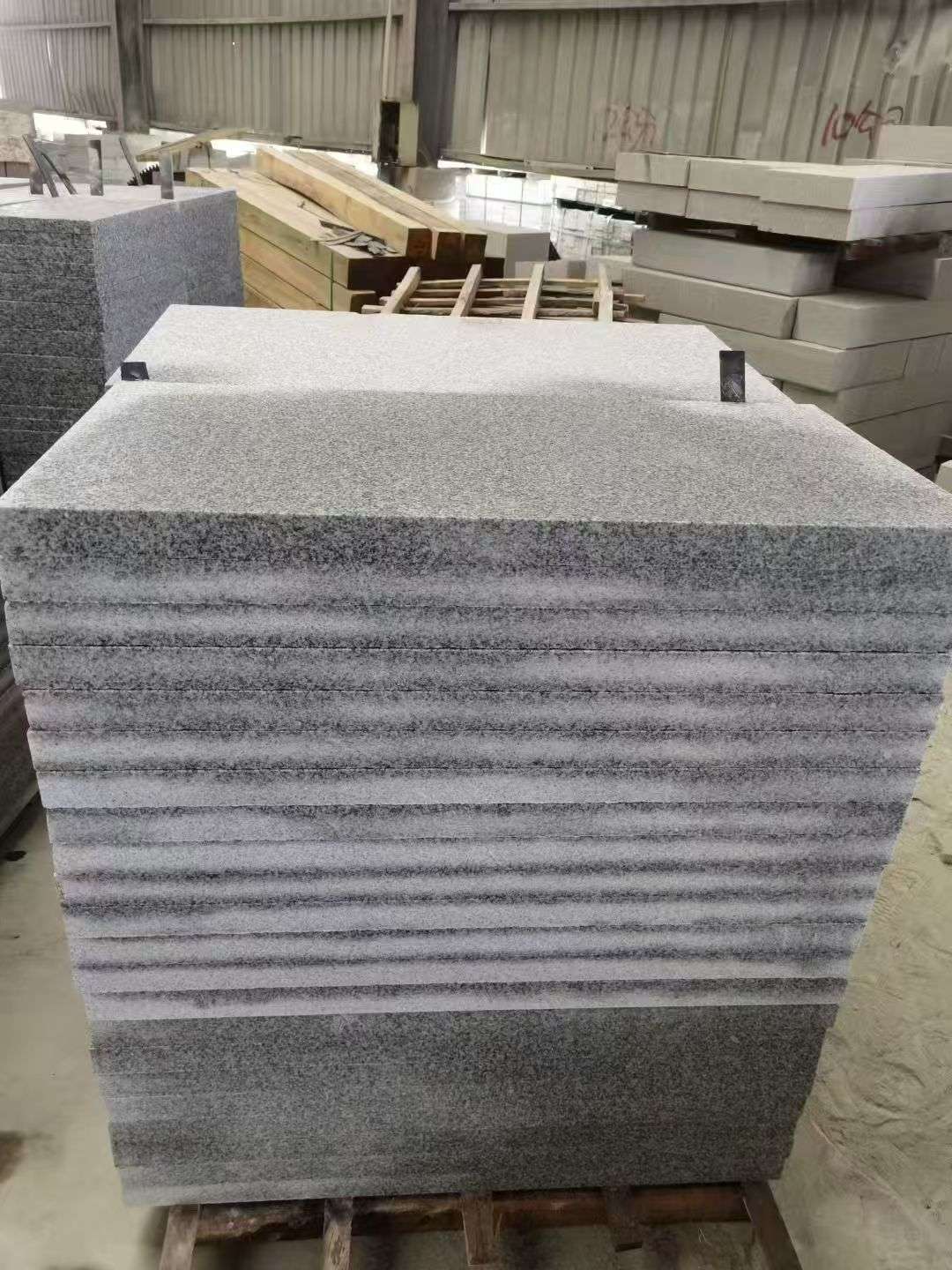 永州 芝麻白5公分火烧地铺成品，900*400，规格可定制