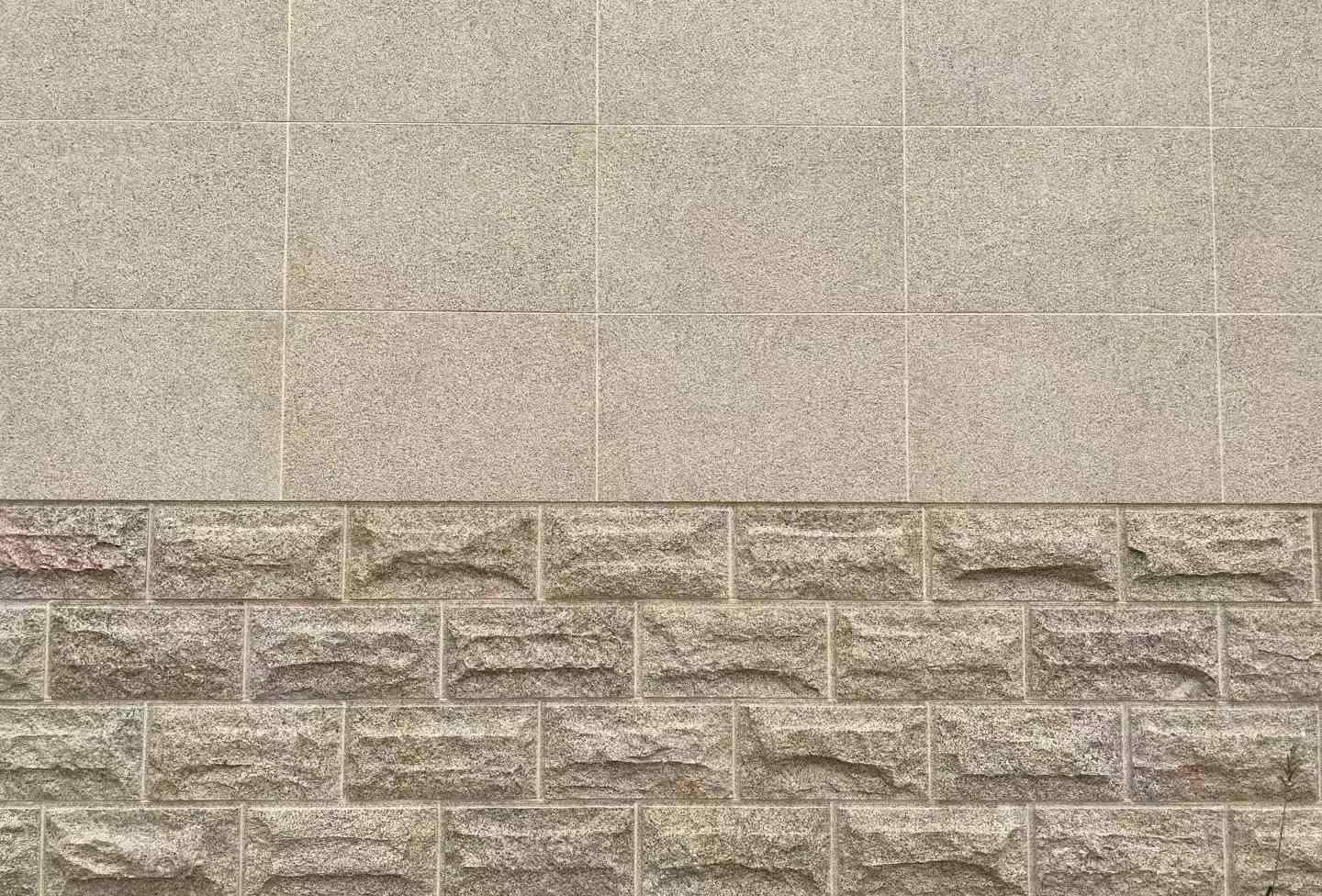 永州 黄金麻自然面蘑菇石配荔枝面干挂