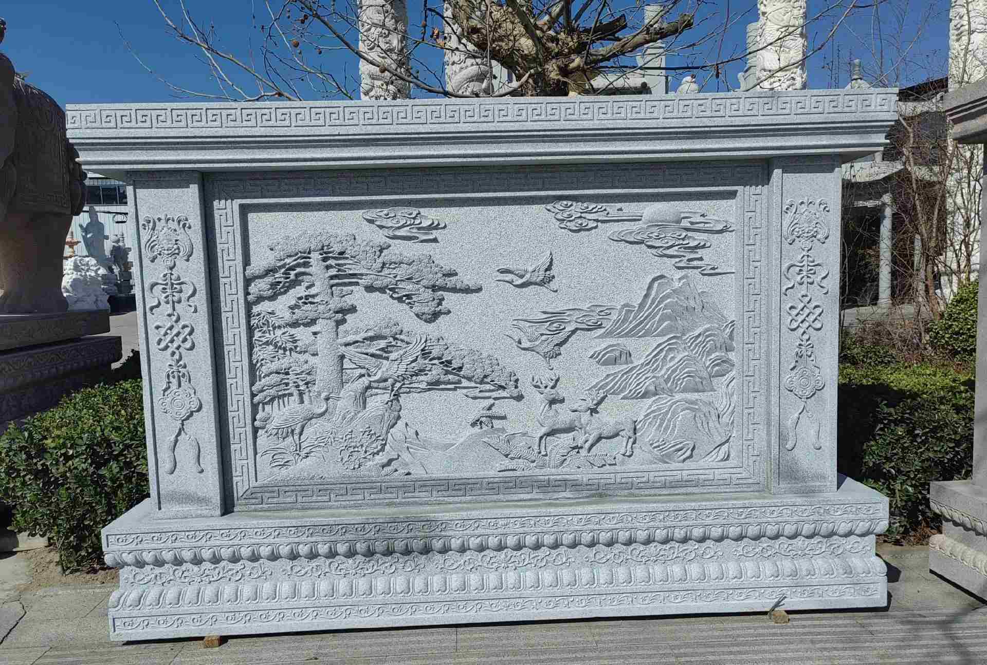 永州 芝麻白大型照壁，屏风，影壁