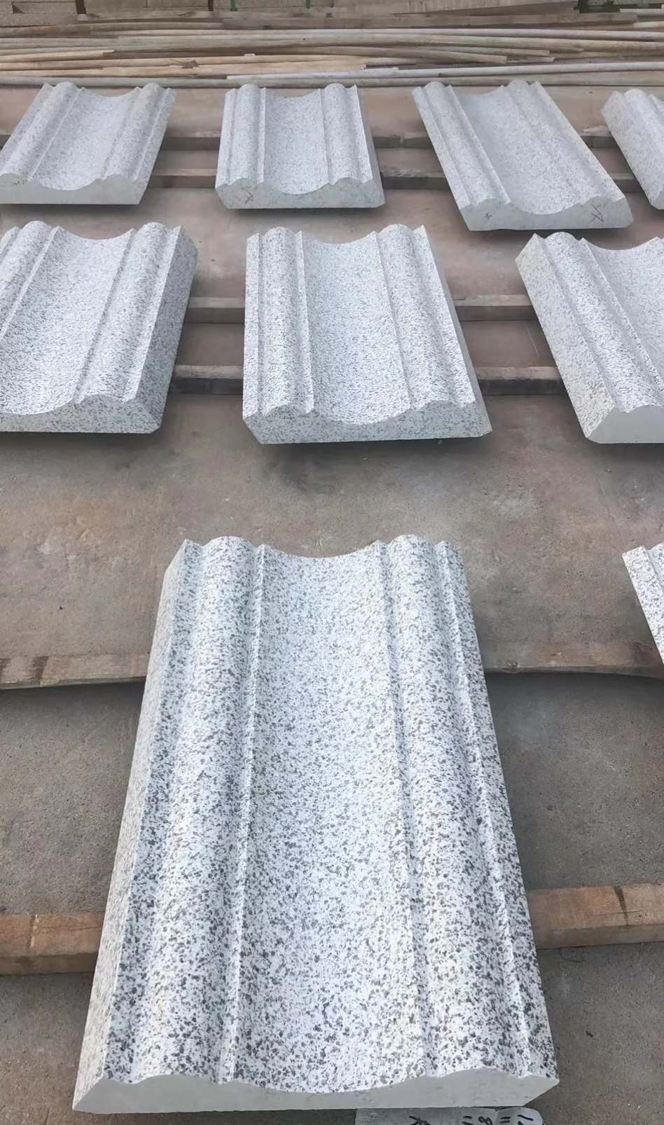 永州 白麻花岗岩光面别墅线条