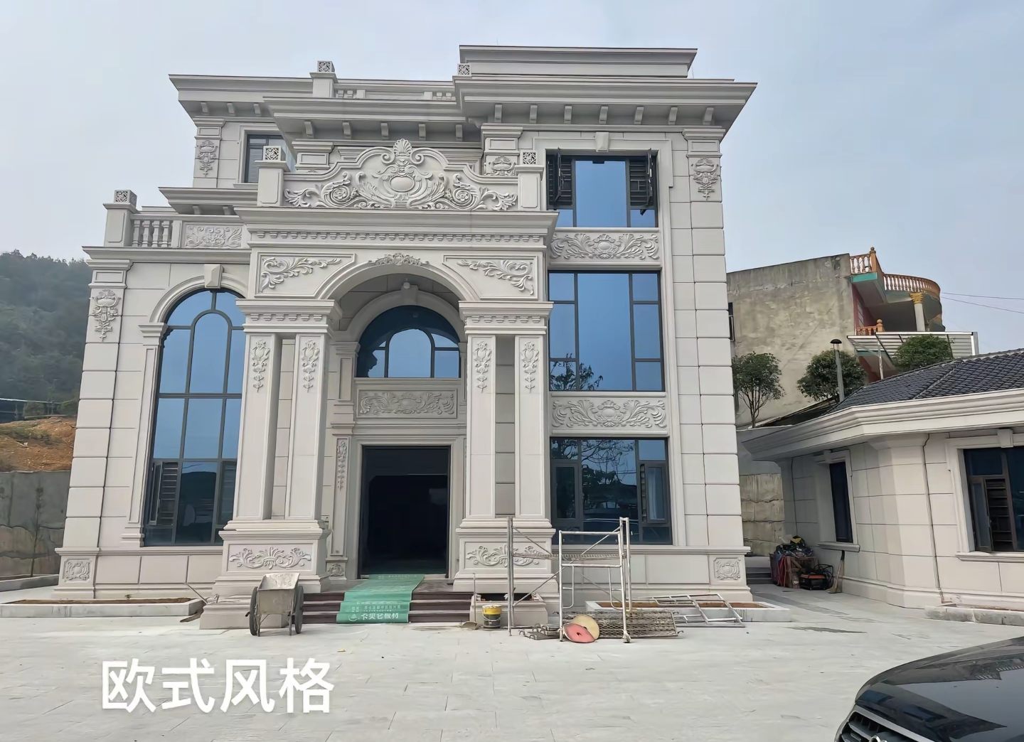 永州 白麻花岗岩别墅外墙干挂