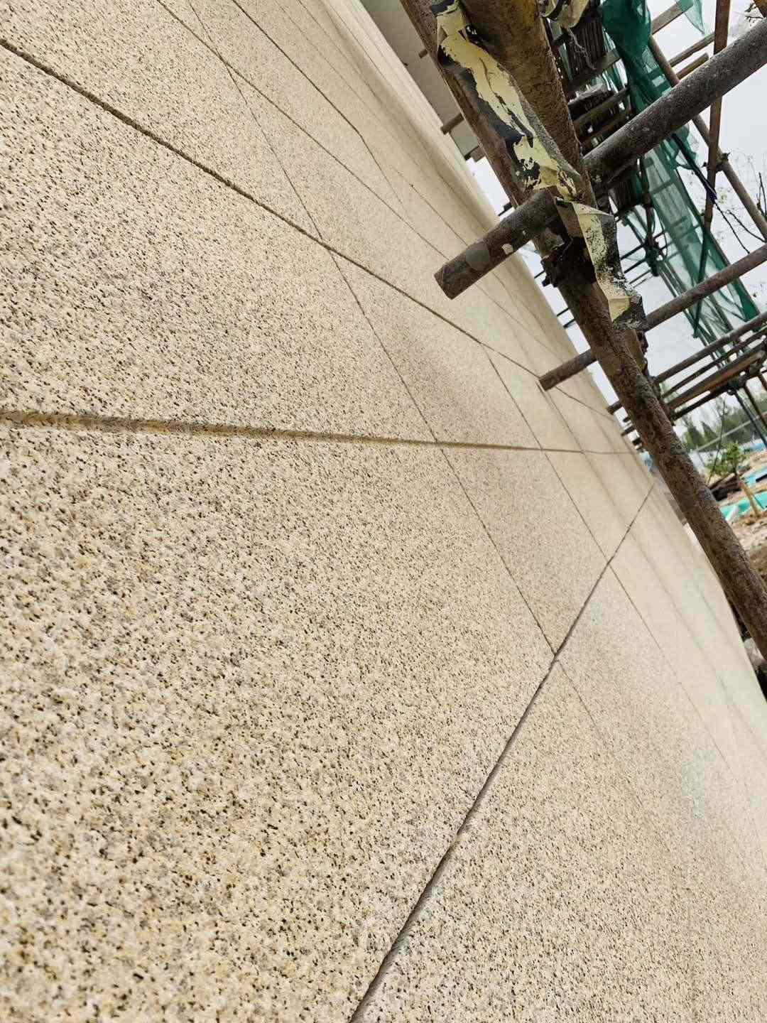 永州 黄金麻花岗岩荔枝面外墙干挂石材效果示例